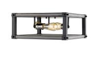 Three Light Flush Mount by Z-Lite - Kirkland Collection, Ashen Barnboard Finish - 472F3S-ABB