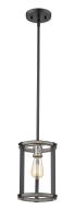 One Light Pendant by Z-Lite - Kirkland Collection, Ashen Barnboard Finish - 472MPR-ABB