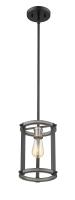 One Light Pendant by Z-Lite - Kirkland Collection, Ashen Barnboard Finish - 472MPR-ABB