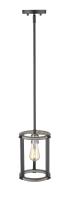 One Light Pendant by Z-Lite - Kirkland Collection, Ashen Barnboard Finish - 472MPR-ABB