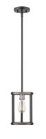 One Light Pendant by Z-Lite - Kirkland Collection, Ashen Barnboard Finish - 472MPR-ABB