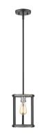 One Light Pendant by Z-Lite - Kirkland Collection, Ashen Barnboard Finish - 472MPR-ABB