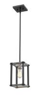 One Light Pendant by Z-Lite - Kirkland Collection, Ashen Barnboard Finish - 472MPS-ABB