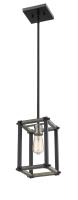 One Light Pendant by Z-Lite - Kirkland Collection, Ashen Barnboard Finish - 472MPS-ABB