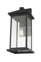 One Light Outdoor Wall Light by Z-Lite - Portland Collection, Black Finish - 531BXL-BK