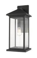 One Light Outdoor Wall Light by Z-Lite - Portland Collection, Black Finish - 531BXL-BK