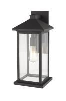 One Light Outdoor Wall Light by Z-Lite - Portland Collection, Black Finish - 531MXL-BK