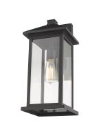 One Light Outdoor Wall Light by Z-Lite - Portland Collection, Black Finish - 531MXL-BK