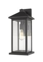 One Light Outdoor Wall Light by Z-Lite - Portland Collection, Black Finish - 531MXL-BK