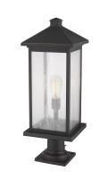 One Light Outdoor Pier Mounted Fixture by Z-Lite - Portland Collection, Oil Rubbed Bronze Finish - 531PHBXLR-533PM-ORB