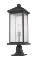 One Light Outdoor Pier Mounted Fixture by Z-Lite - Portland Collection, Oil Rubbed Bronze Finish - 531PHBXLR-533PM-ORB