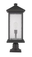 One Light Outdoor Pier Mounted Fixture by Z-Lite - Portland Collection, Oil Rubbed Bronze Finish - 531PHBXLR-533PM-ORB