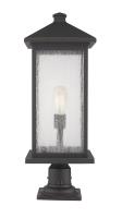 One Light Outdoor Pier Mounted Fixture by Z-Lite - Portland Collection, Oil Rubbed Bronze Finish - 531PHBXLR-533PM-ORB