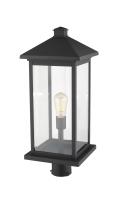 One Light Outdoor Post Mount Fixture by Z-Lite - Portland Collection, Black Finish - 531PHBXLR-BK