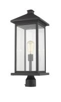 One Light Outdoor Post Mount Fixture by Z-Lite - Portland Collection, Black Finish - 531PHBXLR-BK