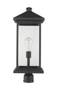 One Light Outdoor Post Mount Fixture by Z-Lite - Portland Collection, Black Finish - 531PHBXLR-BK