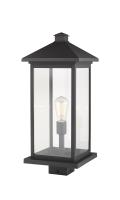One Light Outdoor Post Mount Fixture by Z-Lite - Portland Collection, Black Finish - 531PHBXLS-BK