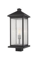 One Light Outdoor Post Mount Fixture by Z-Lite - Portland Collection, Oil Rubbed Bronze Finish - 531PHBXLS-ORB