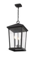 Three Light Outdoor Chain Mount Ceiling Fixture by Z-Lite - Beacon Collection, Oil Rubbed Bronze Finish - 568CHXL-ORB