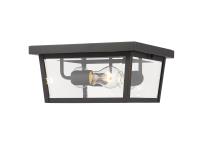 Three Light Outdoor Flush Mount by Z-Lite - Beacon Collection, Oil Rubbed Bronze Finish - 568F-ORB