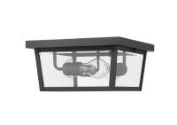Three Light Outdoor Flush Mount by Z-Lite - Beacon Collection, Oil Rubbed Bronze Finish - 568F-ORB