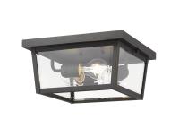 Three Light Outdoor Flush Mount by Z-Lite - Beacon Collection, Oil Rubbed Bronze Finish - 568F-ORB