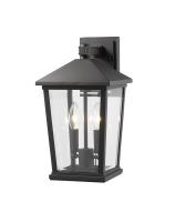 Two Light Outdoor Wall Sconce by Z-Lite - Beacon Collection, Black Finish - 568M-BK