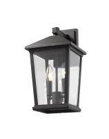 Two Light Outdoor Wall Sconce by Z-Lite - Beacon Collection, Black Finish - 568M-BK