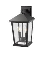 Two Light Outdoor Wall Sconce by Z-Lite - Beacon Collection, Black Finish - 568M-BK