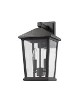 Two Light Outdoor Wall Sconce by Z-Lite - Beacon Collection, Black Finish - 568M-BK