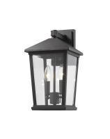 Two Light Outdoor Wall Sconce by Z-Lite - Beacon Collection, Black Finish - 568M-BK