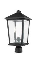 Two Light Outdoor Post Mount Fixture by Z-Lite - Beacon Collection, Black Finish - 568PHBR-BK