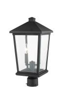 Two Light Outdoor Post Mount Fixture by Z-Lite - Beacon Collection, Black Finish - 568PHBR-BK