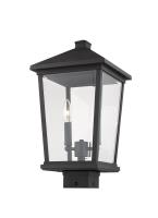 Two Light Outdoor Post Mount Fixture by Z-Lite - Beacon Collection, Black Finish - 568PHBS-BK