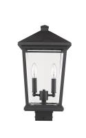 Two Light Outdoor Post Mount Fixture by Z-Lite - Beacon Collection, Black Finish - 568PHBS-BK