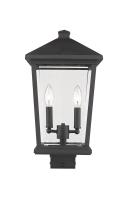 Two Light Outdoor Post Mount Fixture by Z-Lite - Beacon Collection, Black Finish - 568PHBS-BK