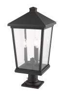Three Light Outdoor Pier Mounted Fixture by Z-Lite - Beacon Collection, Oil Rubbed Bronze Finish - 568PHXLR-533PM-ORB