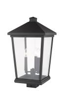 Three Light Outdoor Post Mount Fixture by Z-Lite - Beacon Collection, Black Finish - 568PHXLS-BK