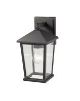 One Light Outdoor Wall Light by Z-Lite - Beacon Collection, Black Finish - 568S-BK