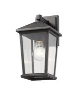 One Light Outdoor Wall Light by Z-Lite - Beacon Collection, Black Finish - 568S-BK
