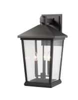 Three Light Outdoor Wall Light by Z-Lite - Beacon Collection, Black Finish - 568XL-BK