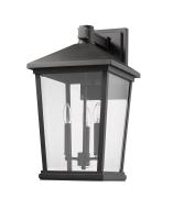 Three Light Outdoor Wall Light by Z-Lite - Beacon Collection, Black Finish - 568XL-BK