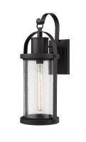 One Light Outdoor Wall Light by Z-Lite - Roundhouse Collection, Black Finish - 569B-BK
