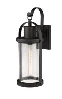 One Light Outdoor Wall Light by Z-Lite - Roundhouse Collection, Black Finish - 569B-BK