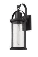 One Light Outdoor Wall Light by Z-Lite - Roundhouse Collection, Black Finish - 569B-BK