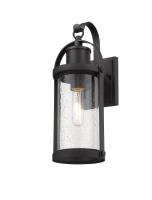 One Light Outdoor Wall Light by Z-Lite - Roundhouse Collection, Black Finish - 569S-BK