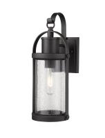 One Light Outdoor Wall Light by Z-Lite - Roundhouse Collection, Black Finish - 569S-BK