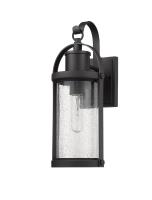 One Light Outdoor Wall Light by Z-Lite - Roundhouse Collection, Black Finish - 569S-BK