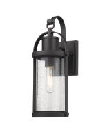 One Light Outdoor Wall Light by Z-Lite - Roundhouse Collection, Black Finish - 569S-BK