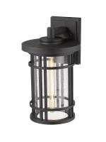 One Light Outdoor Wall Light by Z-Lite - Jordan Collection, Black Finish - 570B-BK